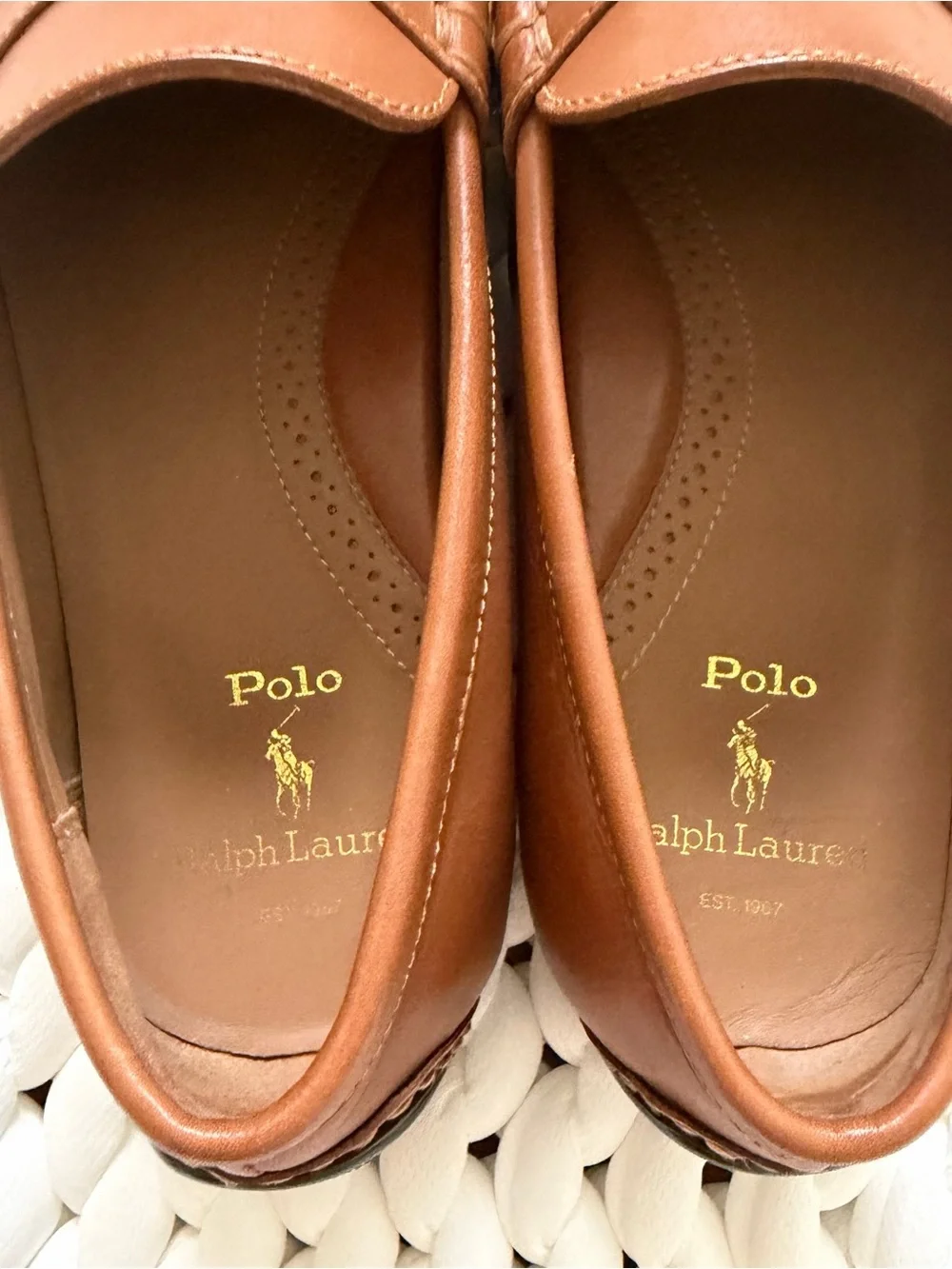 Polo by Ralph Lauren Men’s Brown Leather Penny Loafers